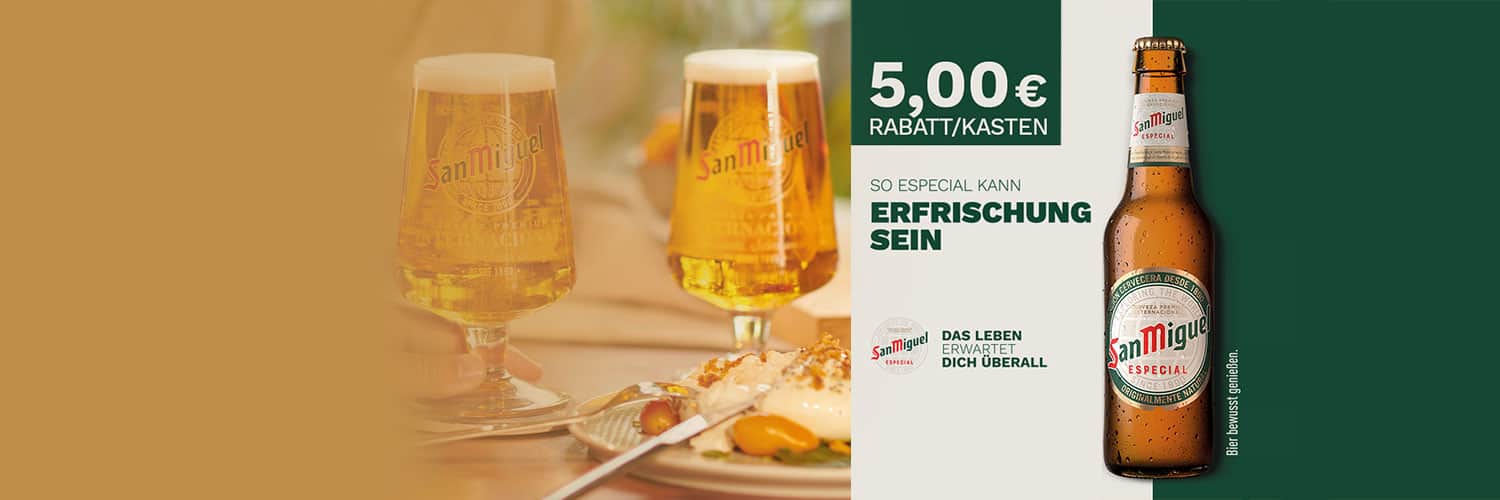 San Miguel – Jetzt 5€ pro Kiste sparen!